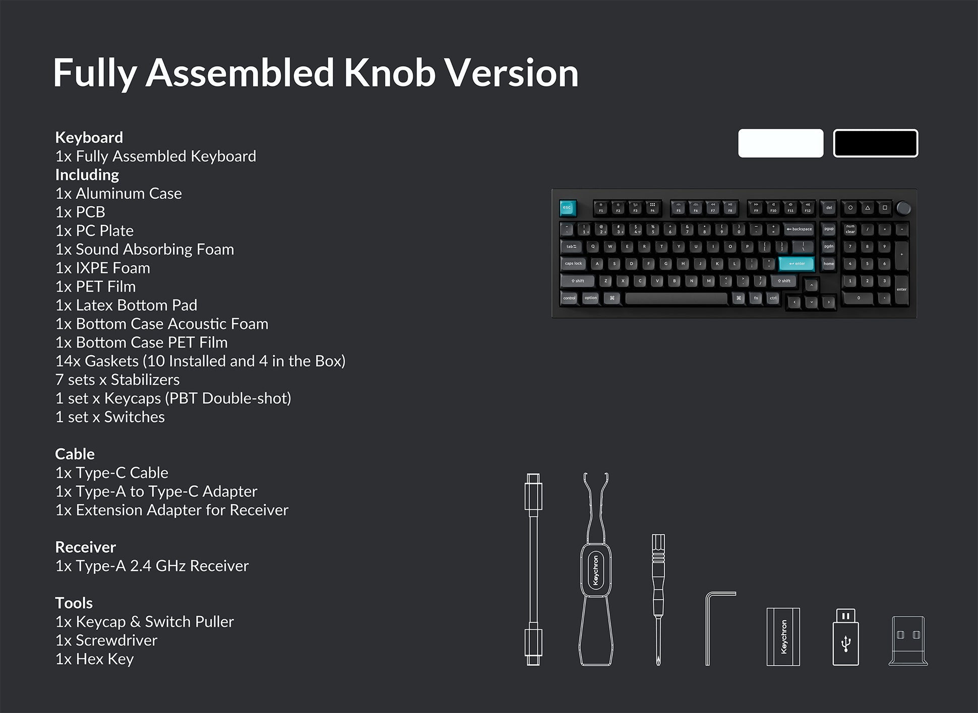 Keychron Q5 Ultra 8K * Aluminum 96% Wireless Keyboard MKS8I1WKM0 |78725|