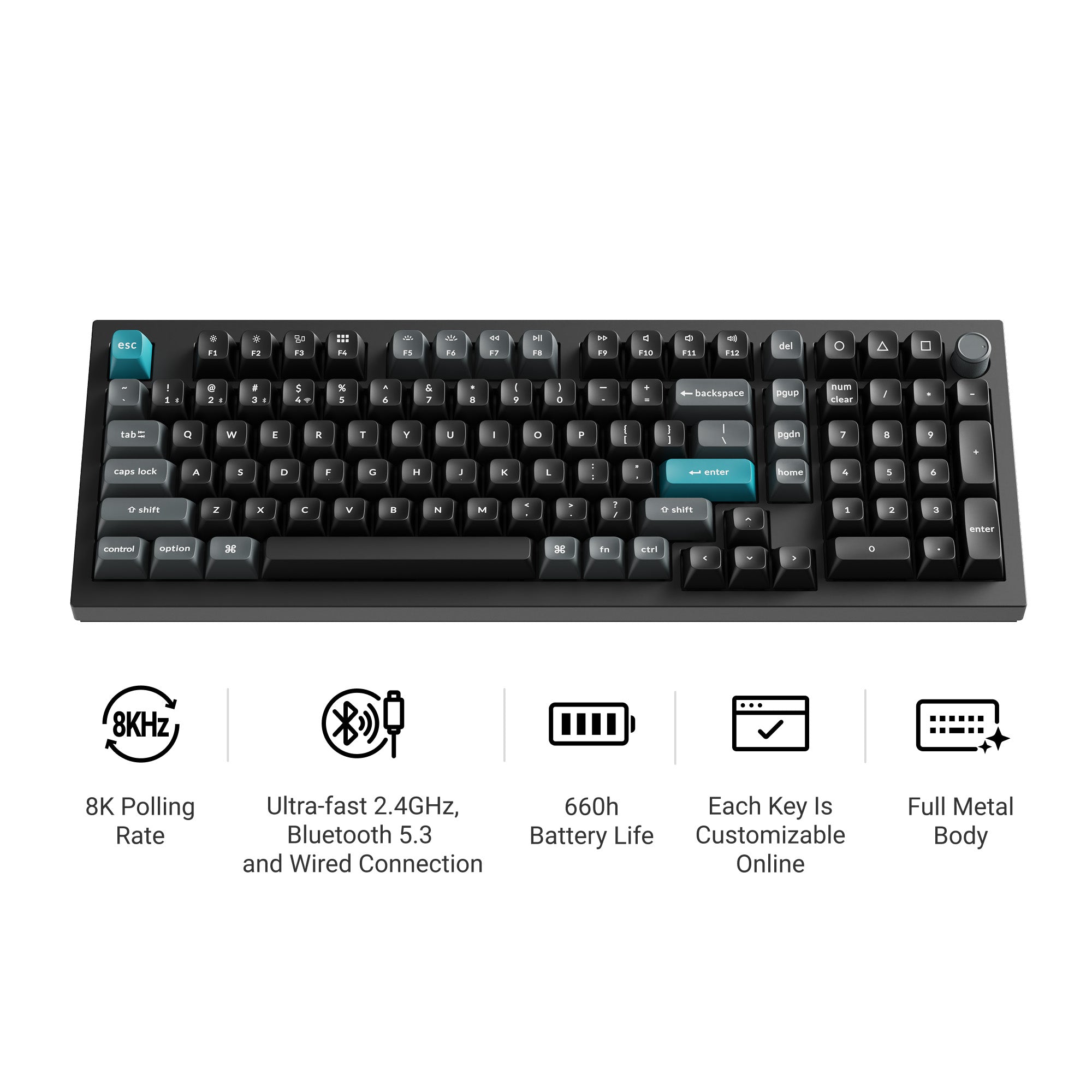 Keychron Q5 Ultra 8K Aluminum 96% Wireless Keyboard