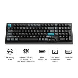 Keychron Q5 Ultra 8K * Aluminum 96% Wireless Keyboard MKS8I1WKM0 |78720|