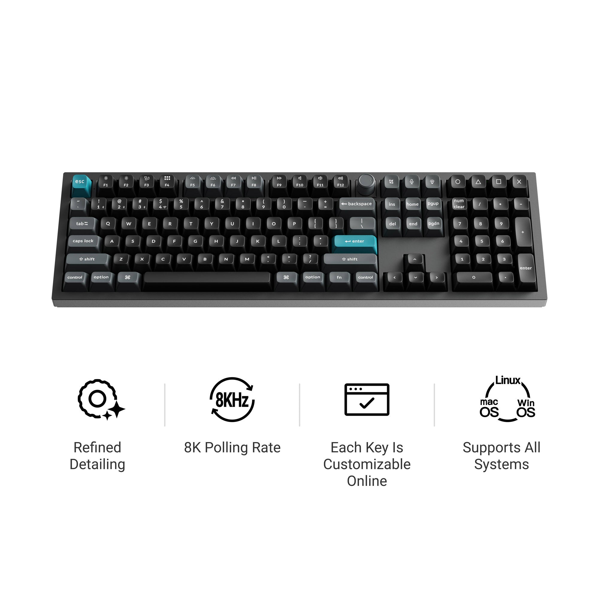 w*s様 Keychron Q6 US 青軸 Keychron Q6 Ultra 8K Wireless RGB Keyboard