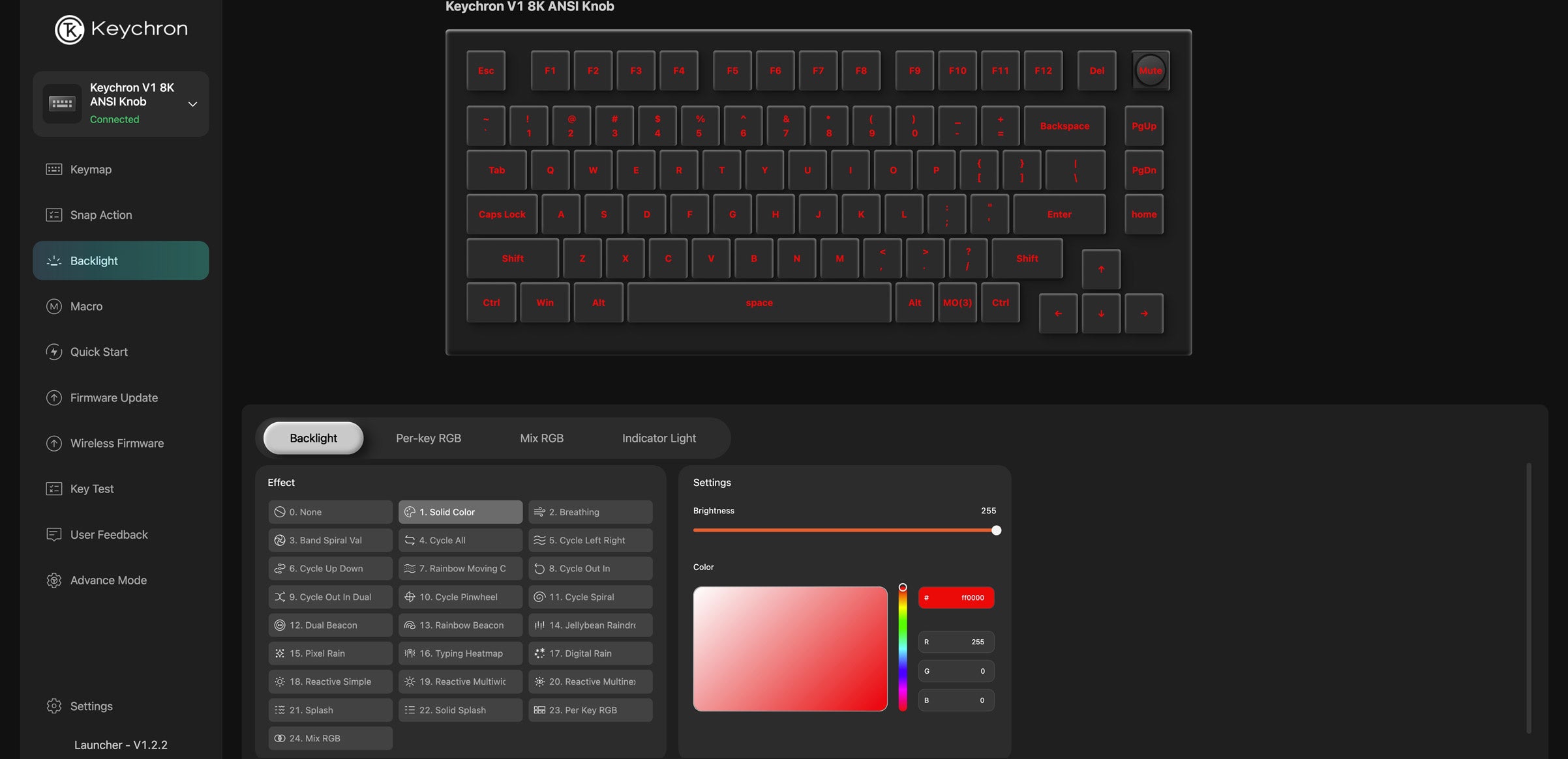 Keychron V1 8K RGB Keyboard MK2US02SFC |78111|