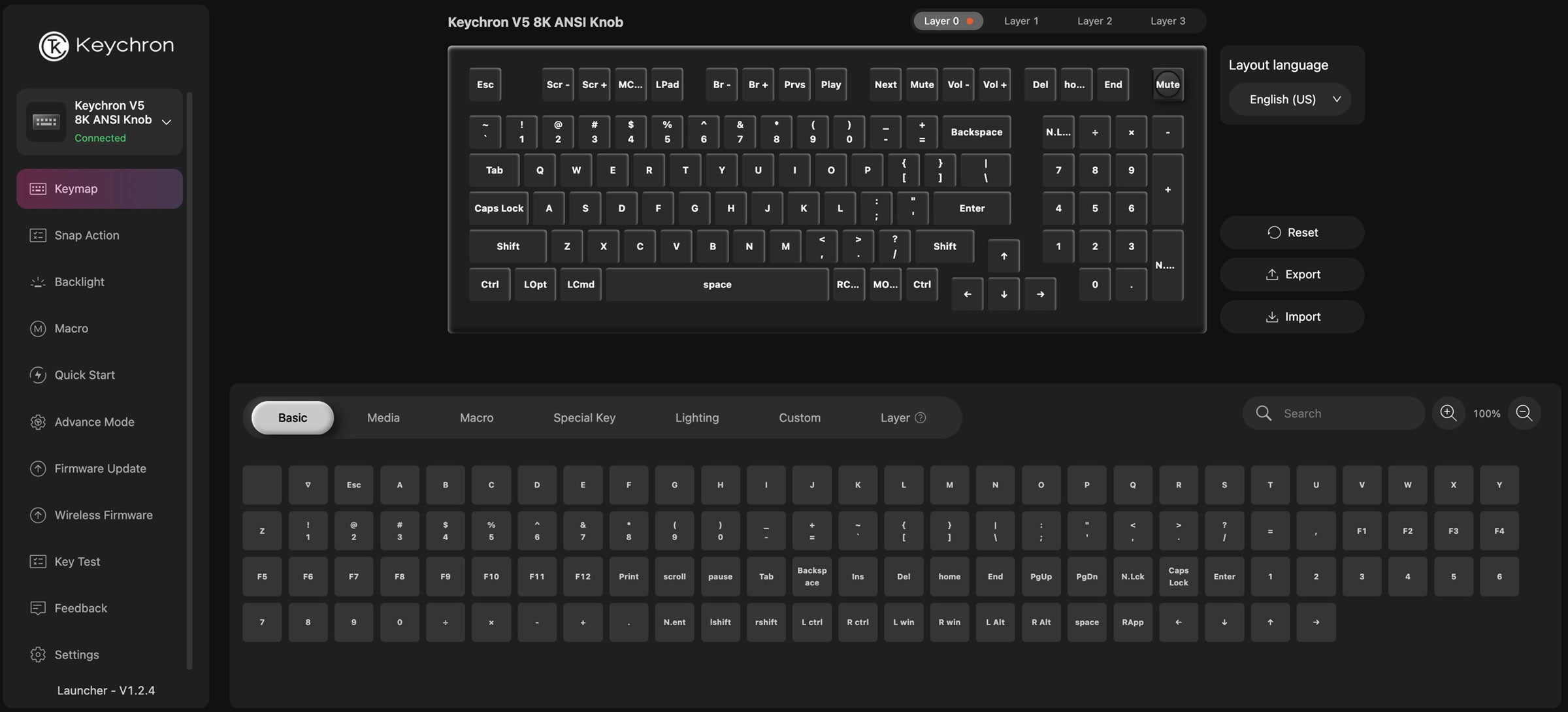 Keychron V5 8K 96% RGB Keyboard MKU0SPNKRR |78820|