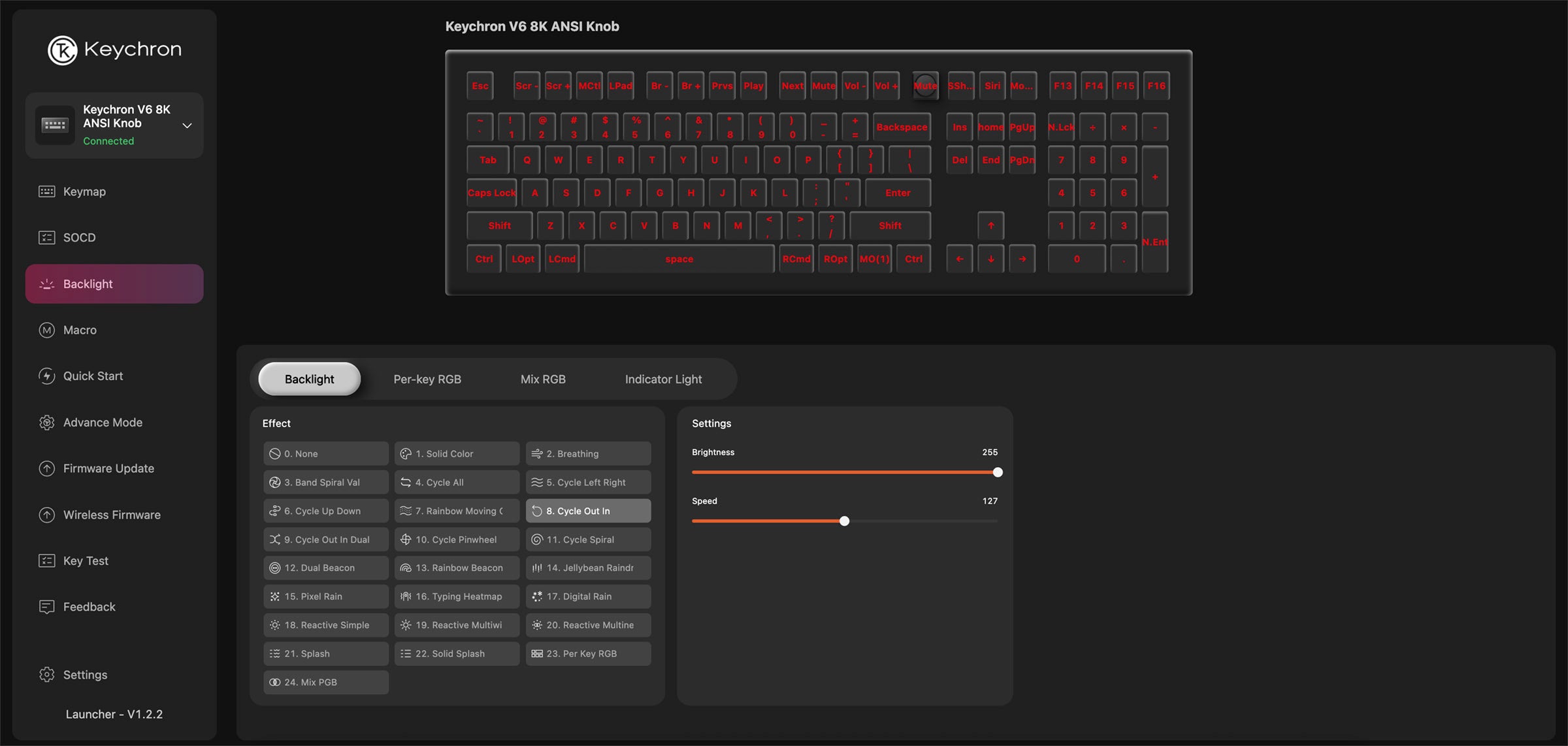Keychron V6 8K RGB Keyboard MKE1DN41TA |78917|