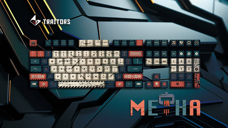 Traitors Mecha 108 Key Cherry Profile PBT Keycap Set MKSHPUXZCF |0|