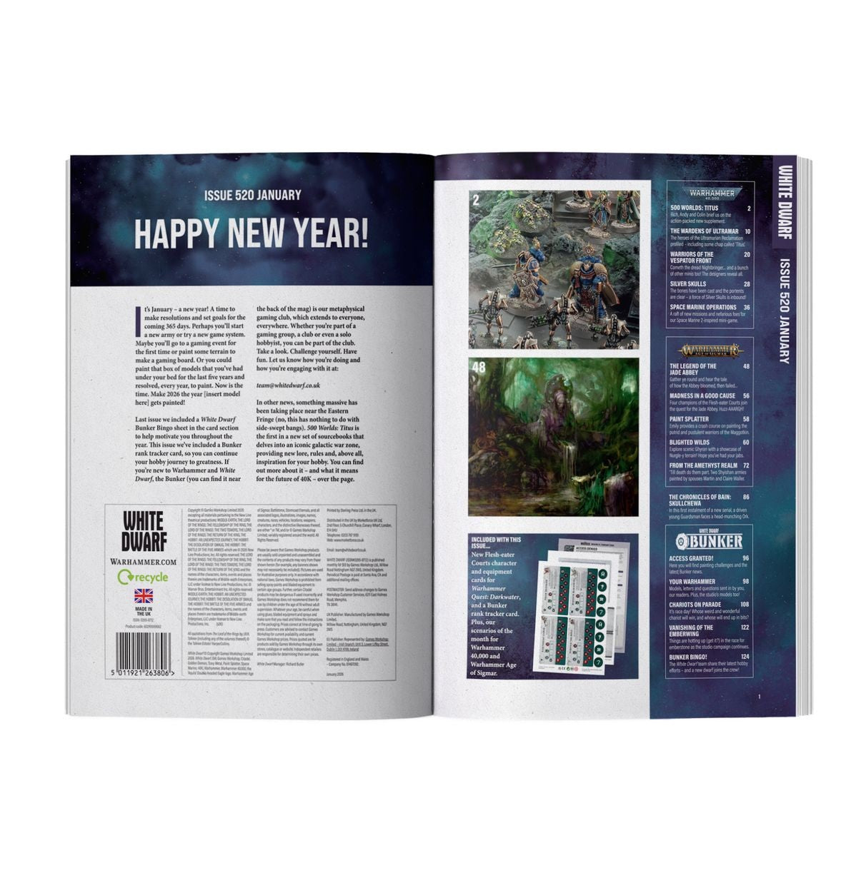 Warhammer White Dwarf Magazine Issue 520 (Jan 26) MKIFYYXYKE |78136|