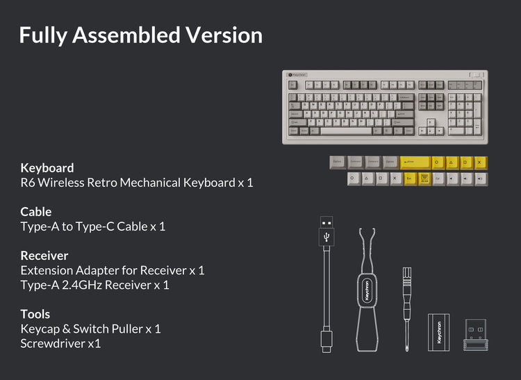 Keychron R6 Wireless RGB Keyboard MKNO8AEY3U |78426|