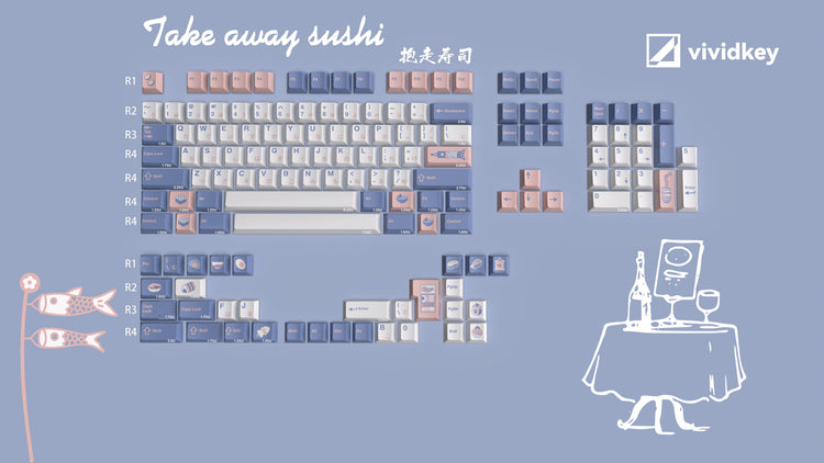 Vividkey Take Away Sushi Keycap Set MK3SA691R3 |27143|