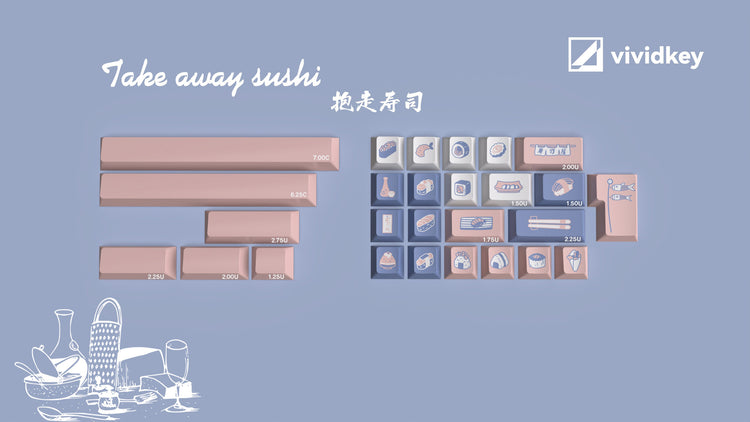 Vividkey Take Away Sushi Keycap Set MK3SA691R3 |27144|