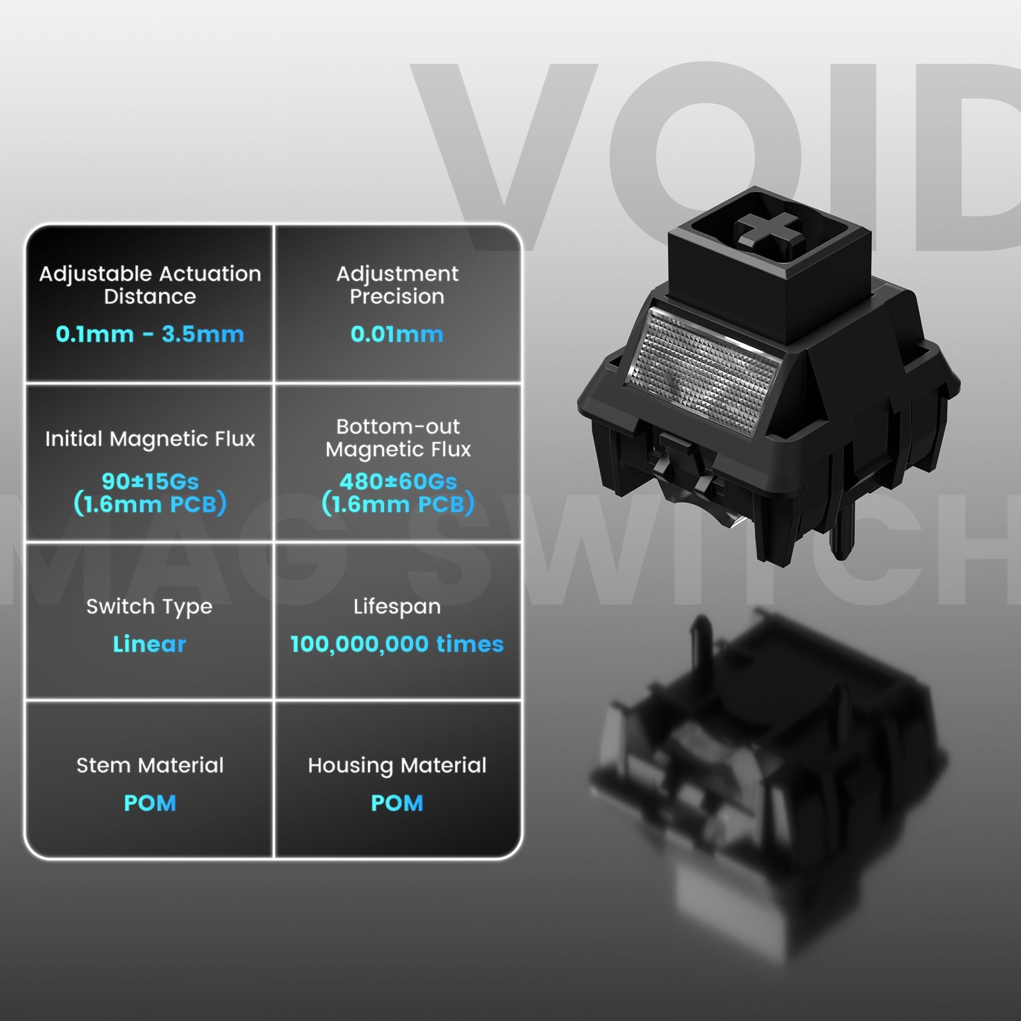 Womier SK75 TMR Magnetic 8K Aluminum Wireless RGB Keyboard MKOTK64VHU |78377|