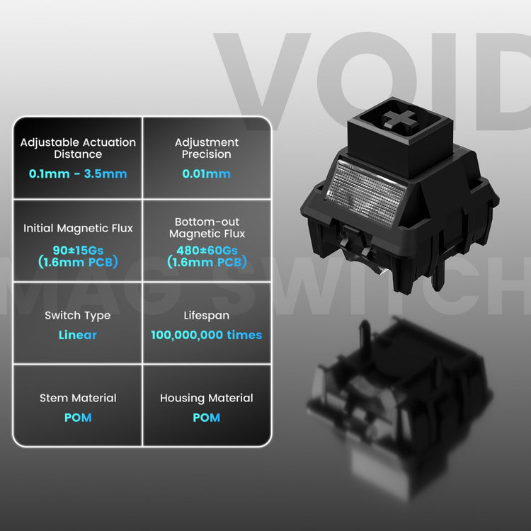 Womier SK75 TMR Magnetic 8K Aluminum Wireless RGB Keyboard MKOTK64VHU |78377|