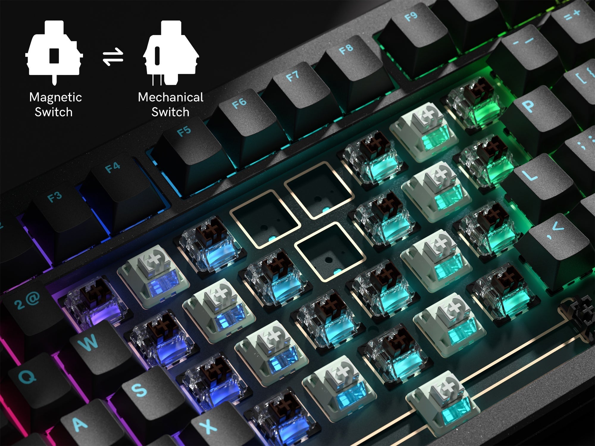 Womier SK75 TMR Magnetic 8K Aluminum Wireless RGB Keyboard MKOTK64VHU |78374|