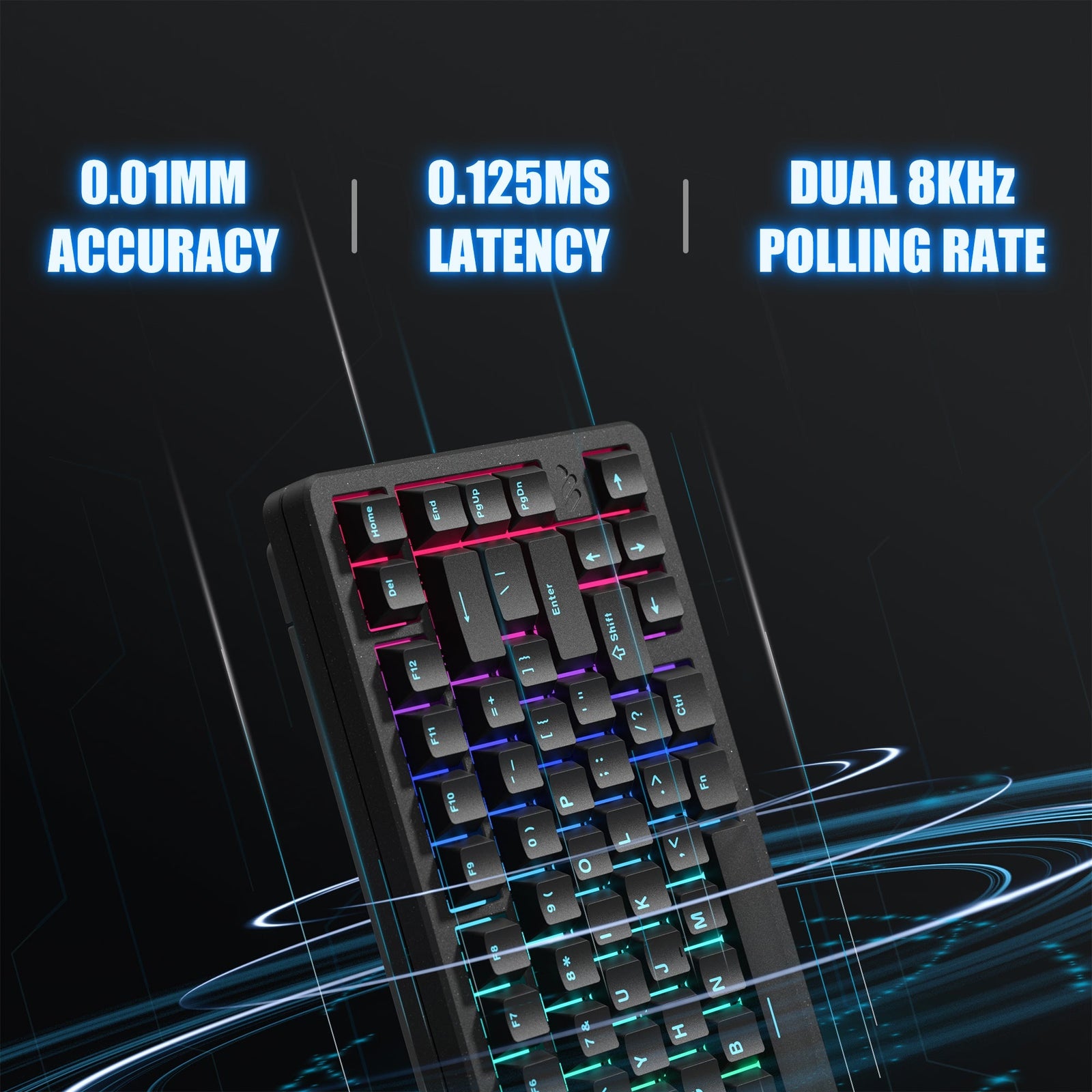 Womier SK75 TMR Magnetic 8K Aluminum Wireless RGB Keyboard MKOTK64VHU |78376|