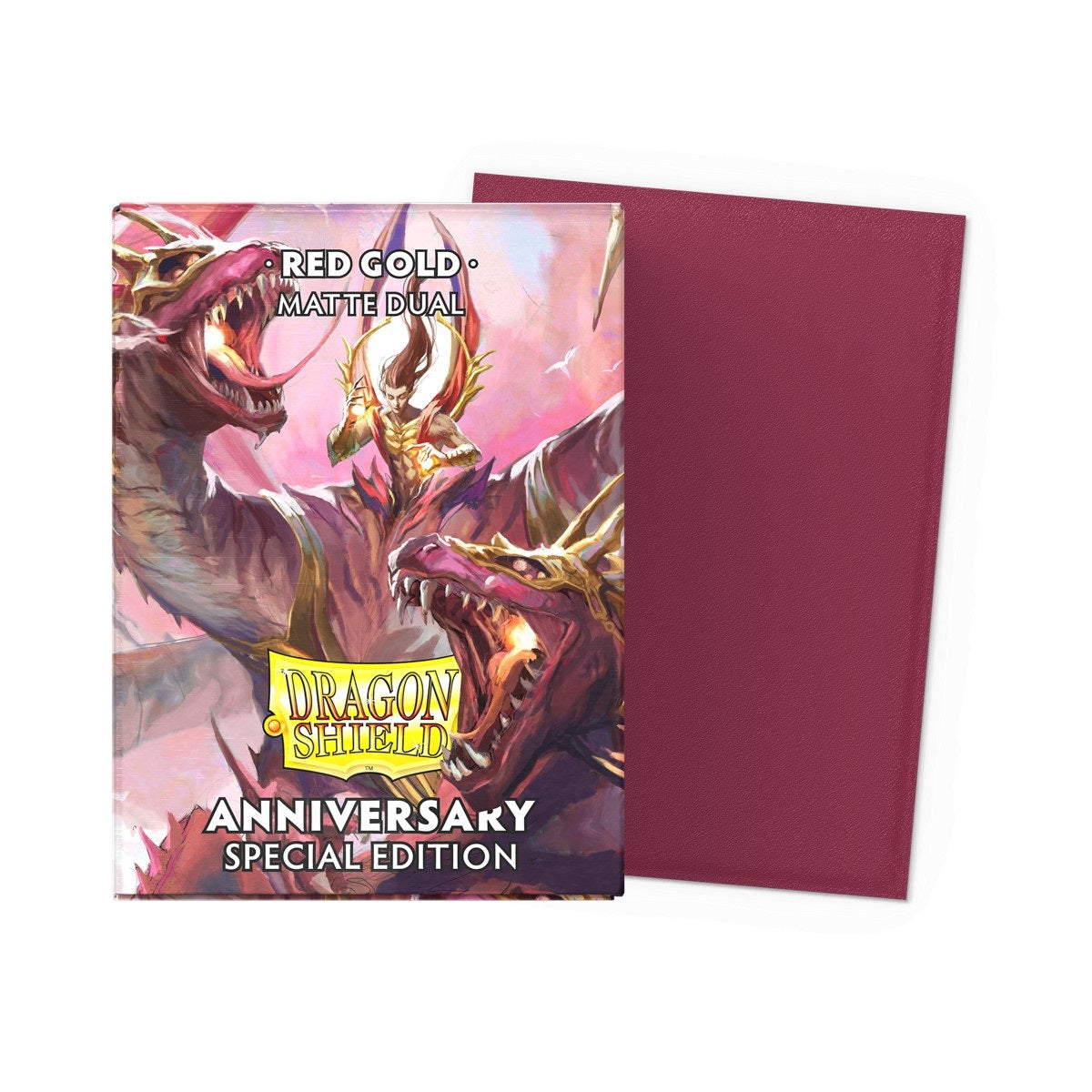 Dragon Shield Standard Matte Dual Art 25th Anniversary Special Edition Card Sleeves Red and Gold 100ct MK58EB81OX |0|