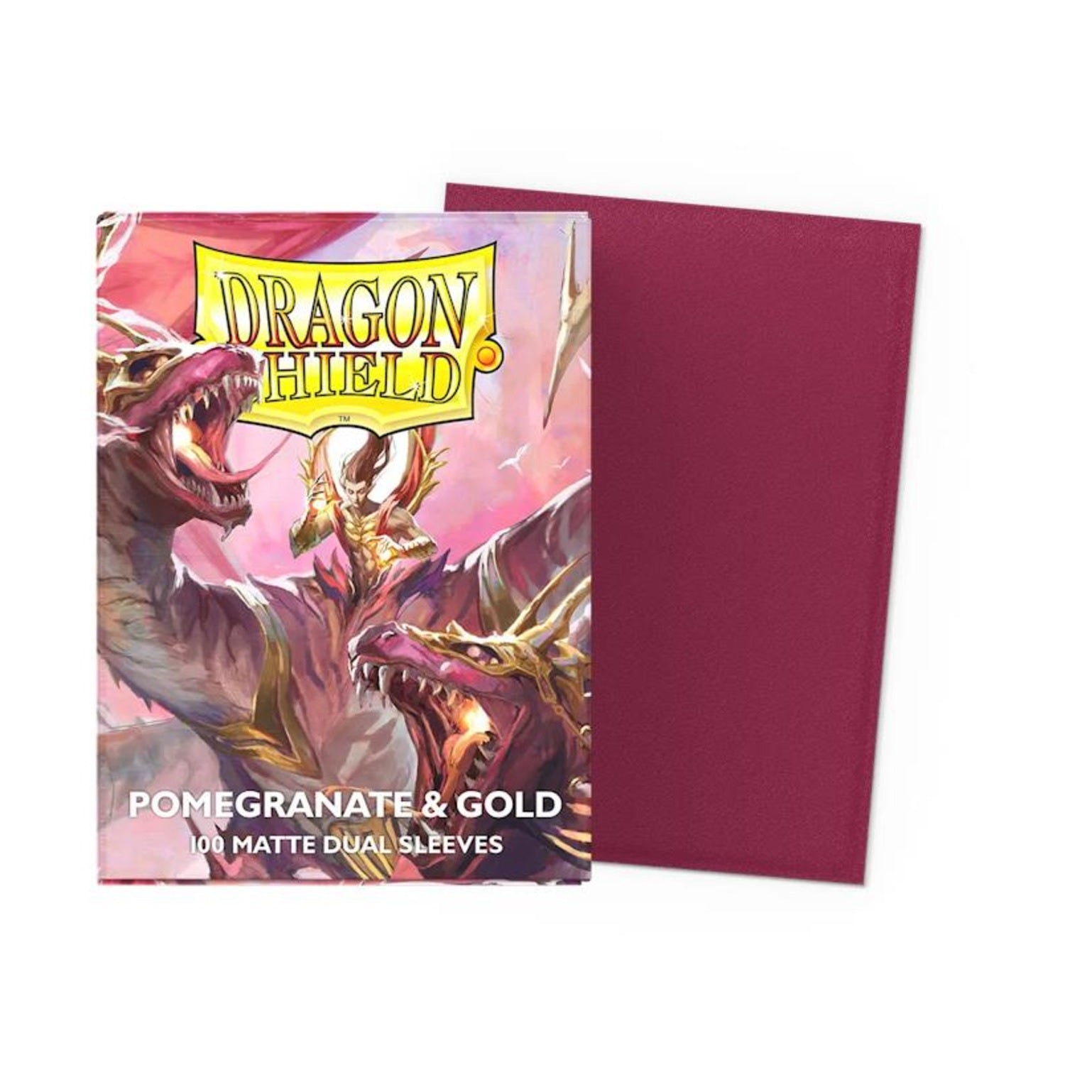 Dragon Shield Standard Matte Dual 25th Anniversary Special Edition Card Sleeves Pomegranate and Gold 100ct MK58EB81OX |78607|