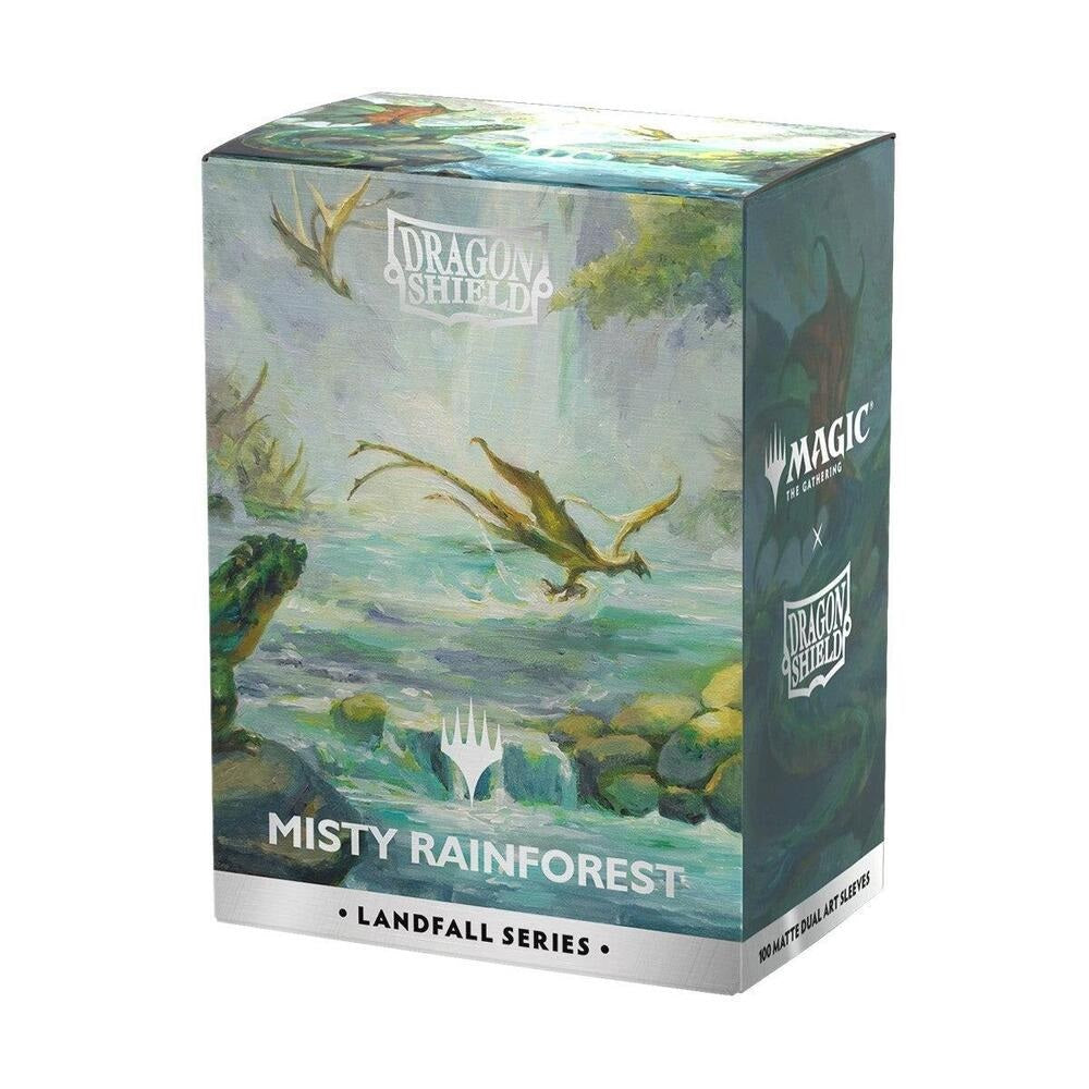 Dragon Shield Standard Matte Dual Art Magic The Gathering Landfall Series Card Sleeves Misty Rainforest 100ct MKFV6DDC8H |78511|