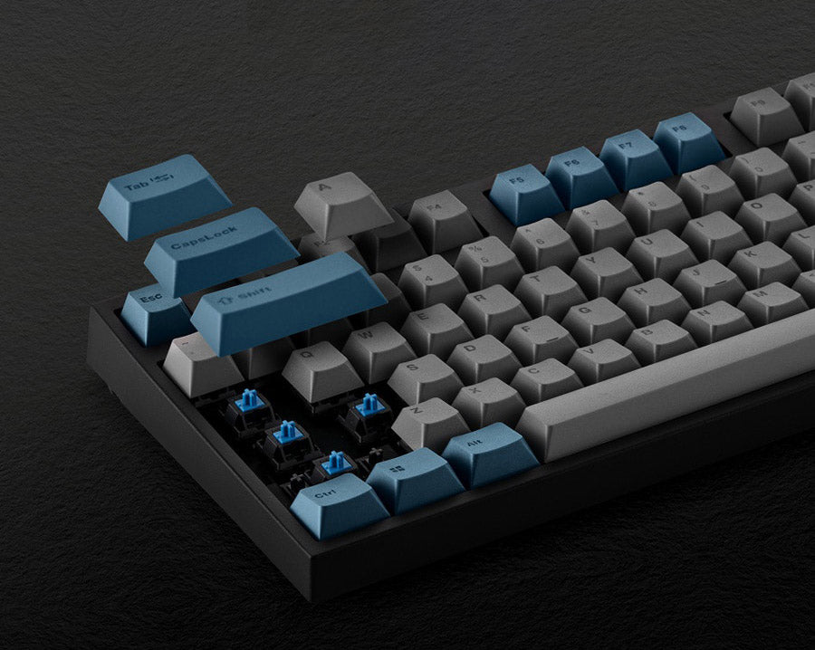 Leopold NP750RBT Grey / Blue Wireless Mechanical Keyboard keyboard image