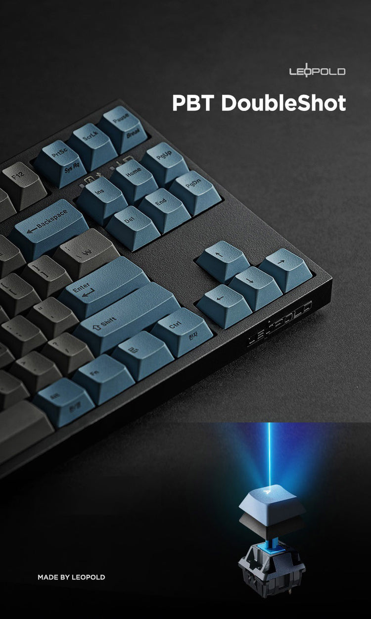 Leopold NP750RBT Grey / Blue Wireless Mechanical Keyboard MKBK9893N7 |78570|