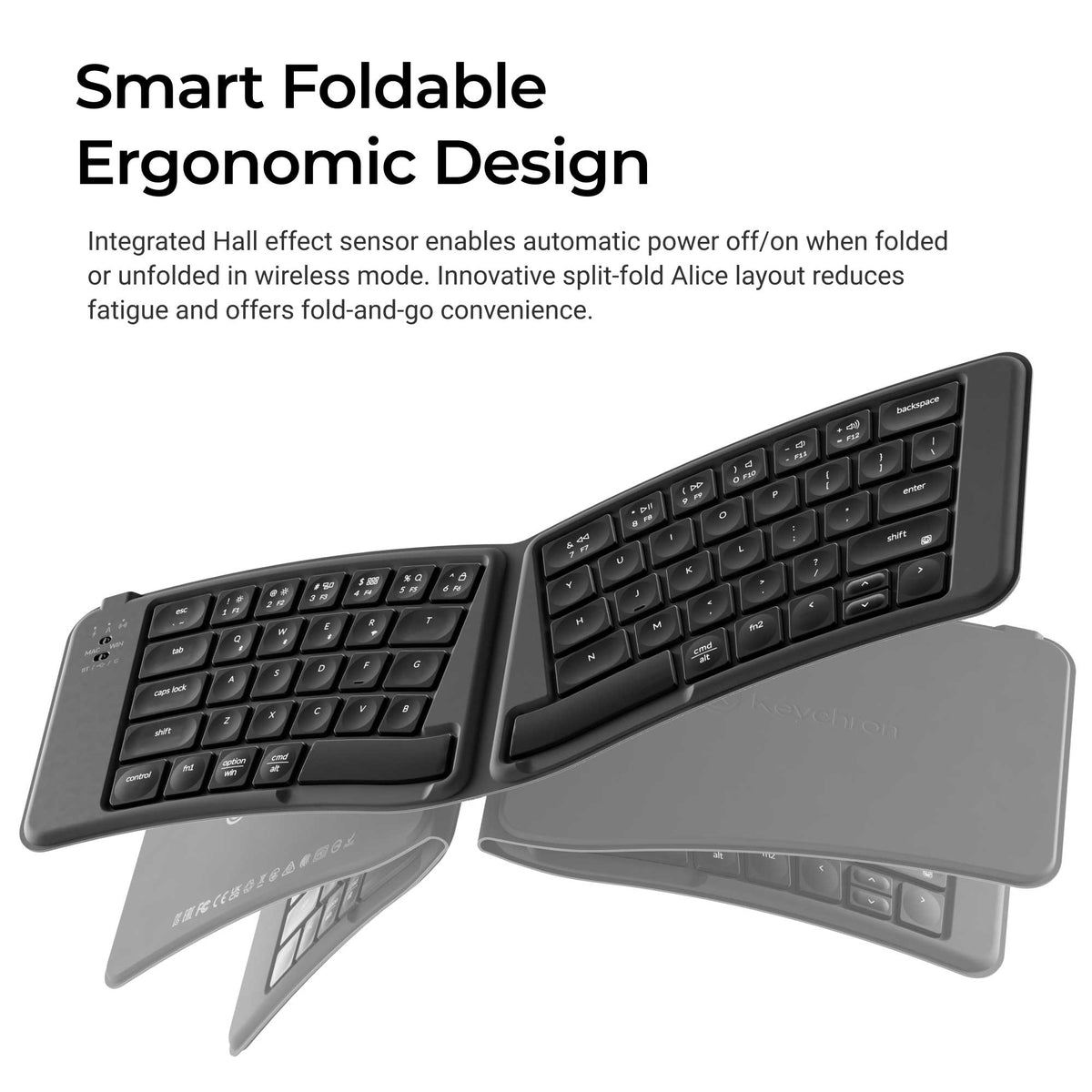 Keychron B11 Pro 65% Wireless Low Profile Foldable Keyboard MKXASUR94T |78659|