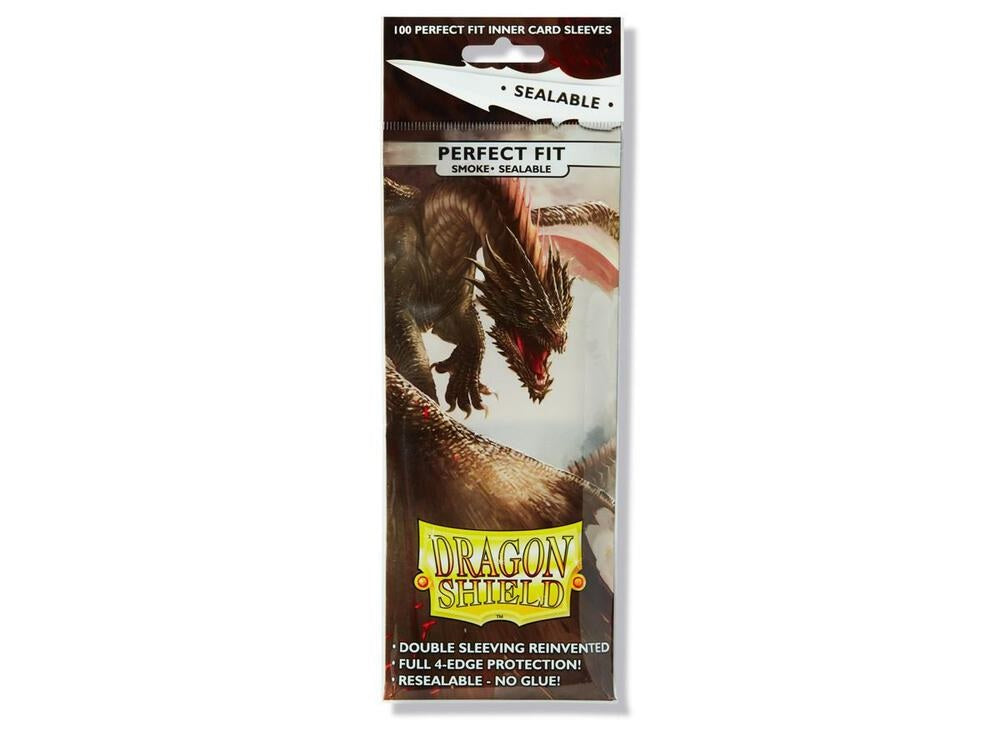 Dragon Shield Standard Perfect Fit Sealable Inner Card Sleeves Smoke 100ct Bag MKQDL28UJA |0|