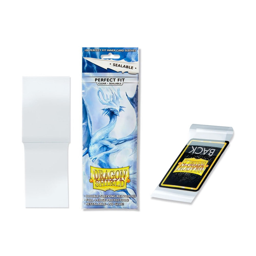 Dragon Shield Standard Perfect Fit Sealable Inner Card Sleeves Clear 100ct Bag MKT36L0XCD |0|