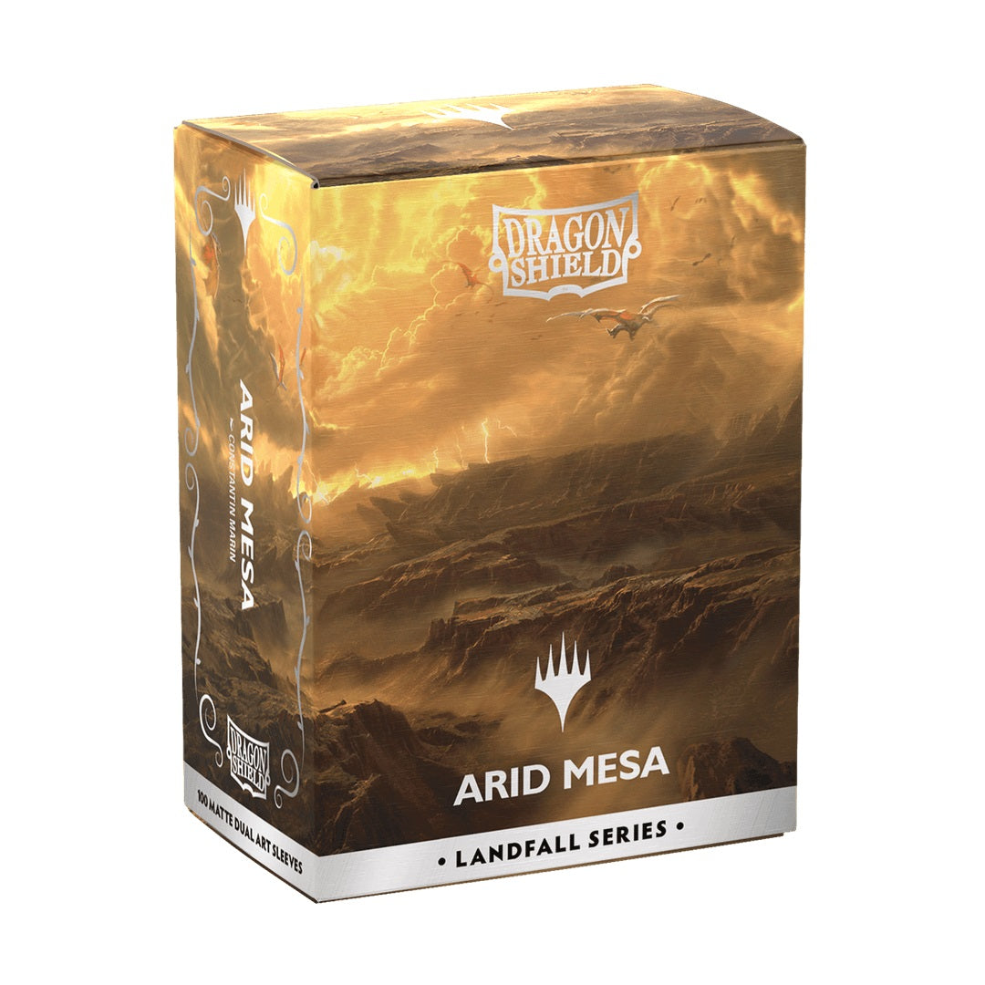 Dragon Shield Standard Matte Dual Art Magic The Gathering Landfall Series Card Sleeves Arid Mesa 100ct MK7EQWPICR |78642|