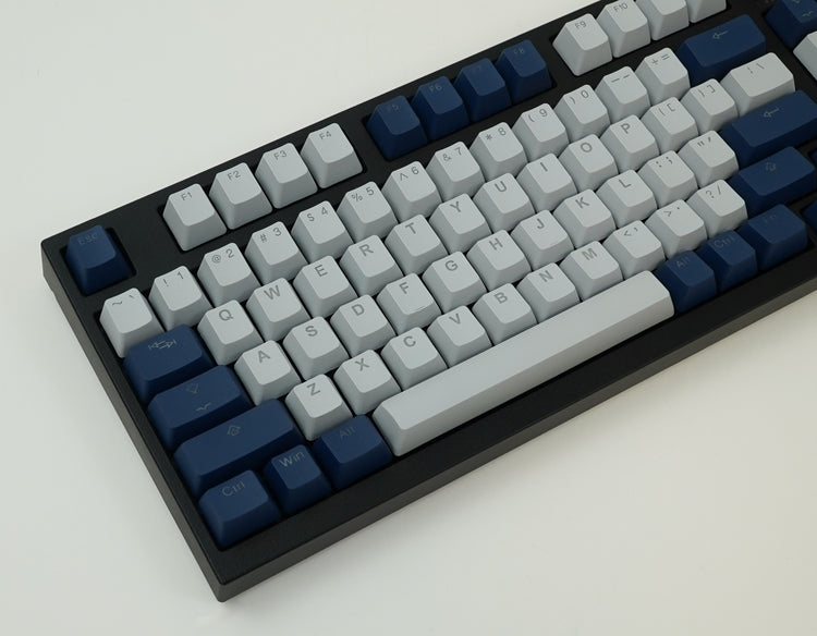 Tai-Hao 132 Key PBT Double Shot Backlit Keycap Set Cool Grey / Navy MK1BVSY023 |39076|