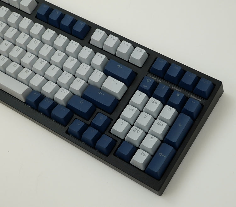 Tai-Hao 132 Key PBT Double Shot Backlit Keycap Set Cool Grey / Navy MK1BVSY023 |39077|
