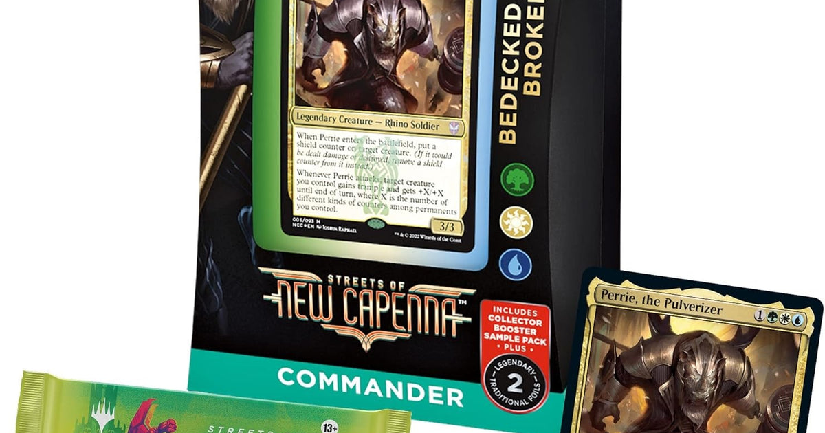 Magic: The Gathering - Baraja Commander Streets Of New Capenna: Bedecked Brokers Con Muestra De Coleccionista