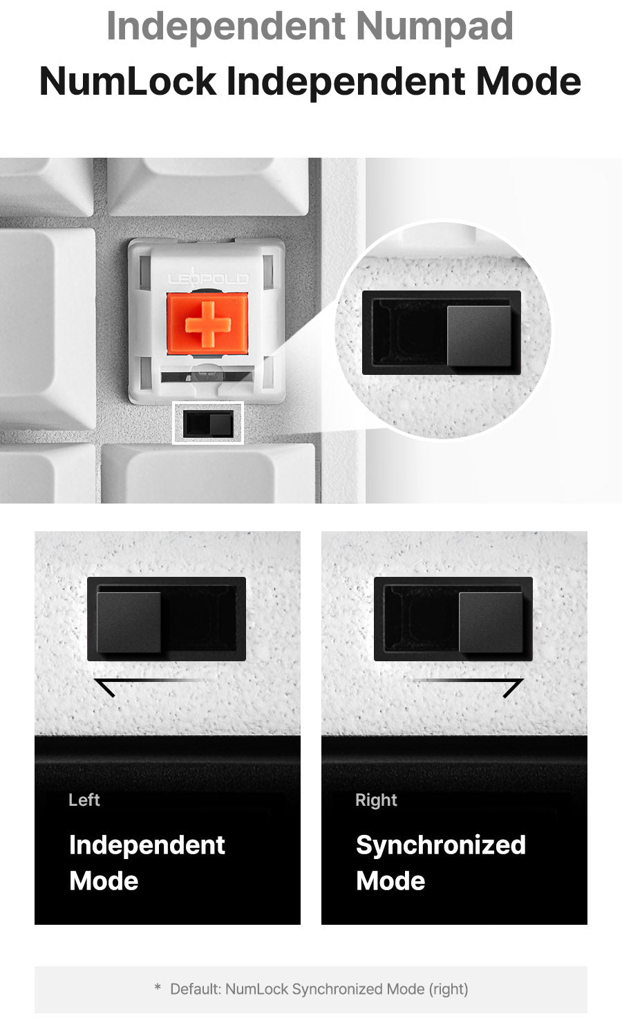 Leopold FC220TP Grey Blue Hotswap Wireless RGB Numpad Keyboard keyboard image