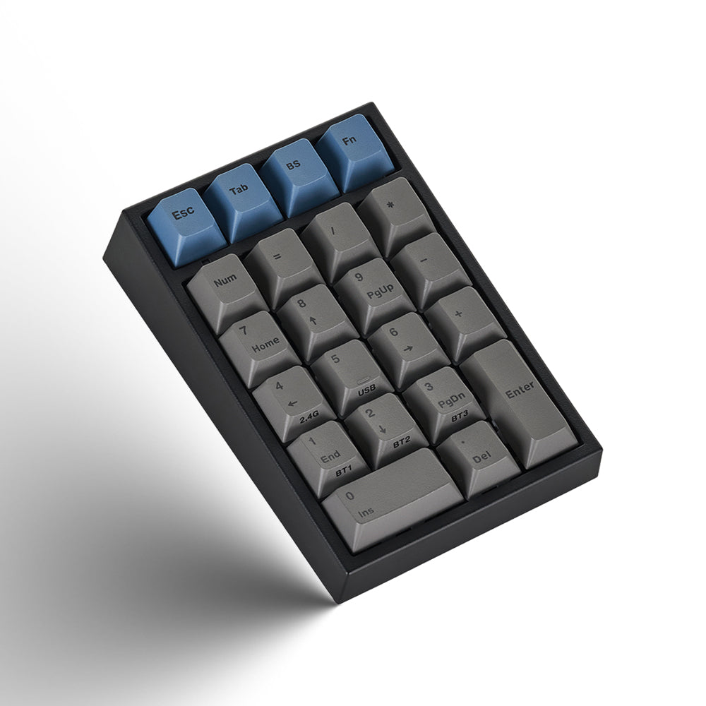 Leopold FC220TP Grey Blue Hotswap Wireless RGB Numpad Keyboard keyboard image