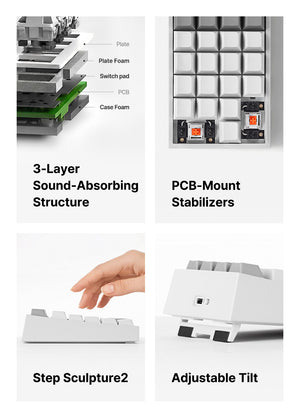 Leopold FC220TP Ash White Hotswap Wireless RGB Numpad Keyboard MKYQSWPPJK |78695|