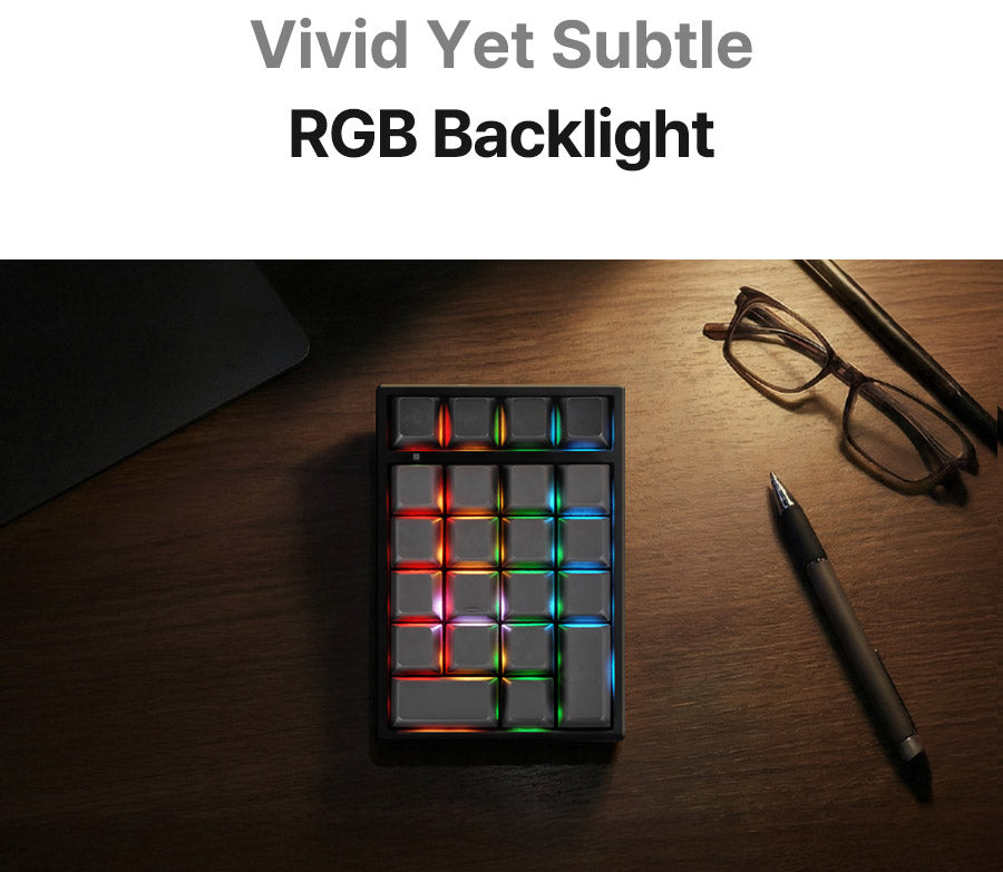 Leopold FC220TP Ash White Hotswap Wireless RGB Numpad Keyboard MKYQSWPPJK |78706|