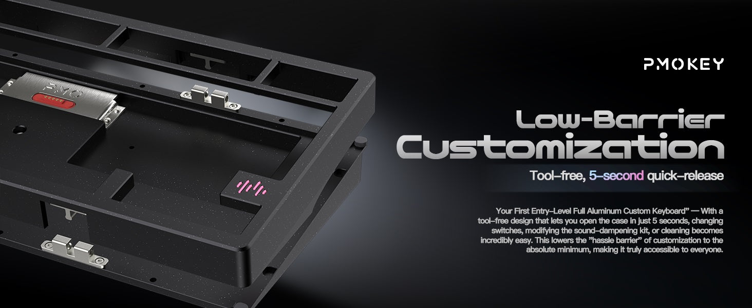 PMOKEY Wave 75 Pro * Aluminum Wireless Keyboard MKGL7W7XX8 |78739|