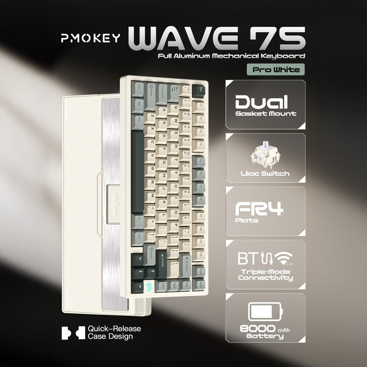 PMOKEY Wave 75 Pro * Aluminum Wireless Keyboard MKGL7W7XX8 |78750|