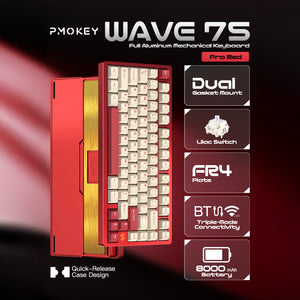 PMOKEY Wave 75 Pro * Aluminum Wireless Keyboard MKGL7W7XX8 |78746|