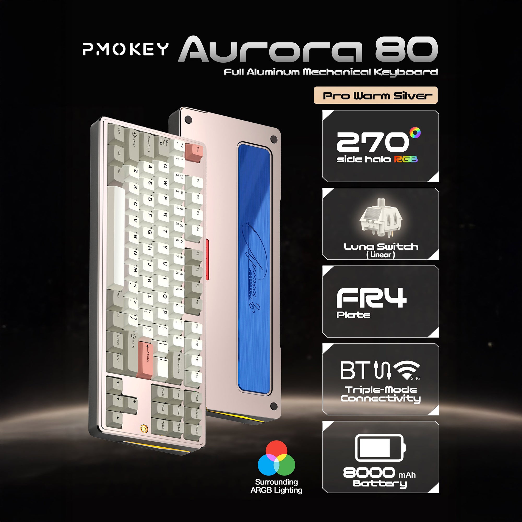 PMOKEY Aurora 80 * Keyboard MKFA8JOCDS |78766|