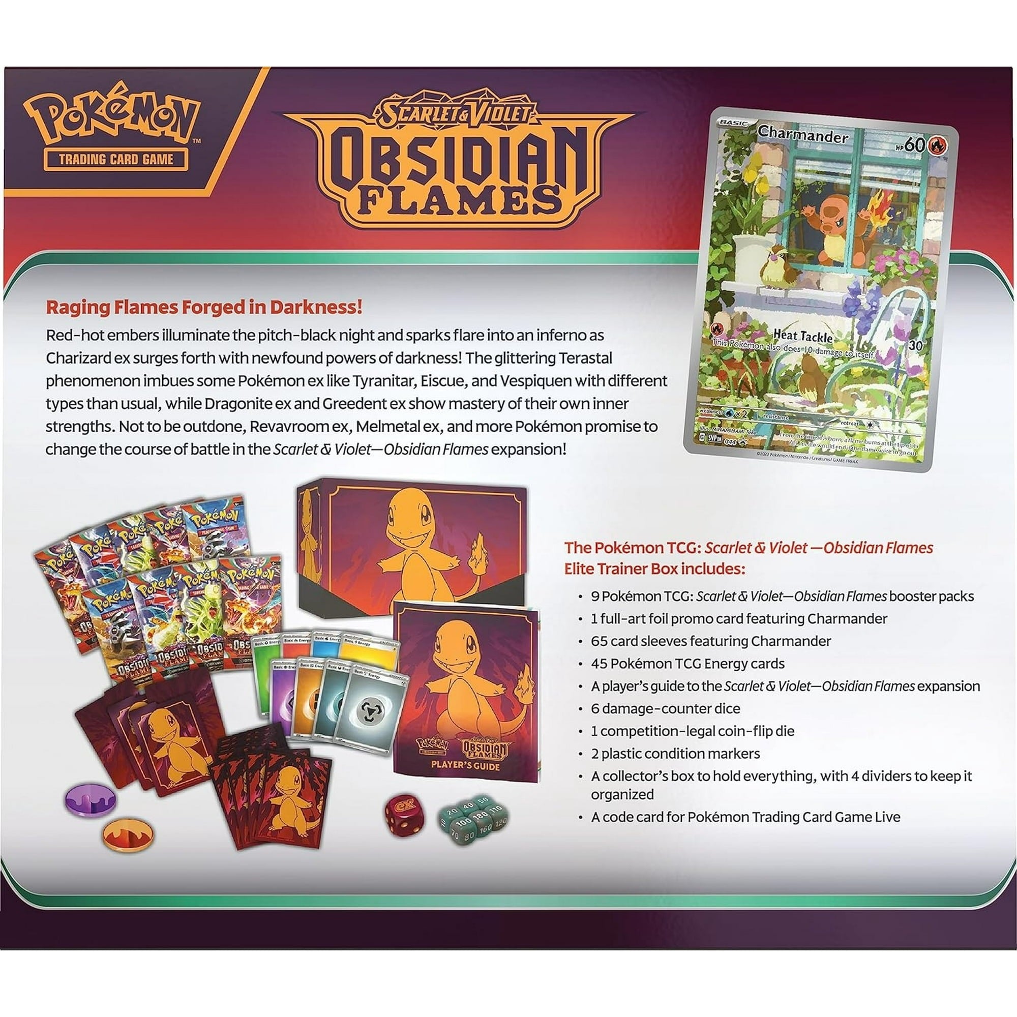 Pokemon Scarlet and Violet Obsidian Flames Elite Trainer Box MKB8F8HMQP |78803|