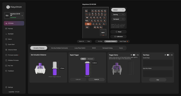 Keychron C0 HE One-Handed 8K Keyboard MKCI2ZNCSW |78800|
