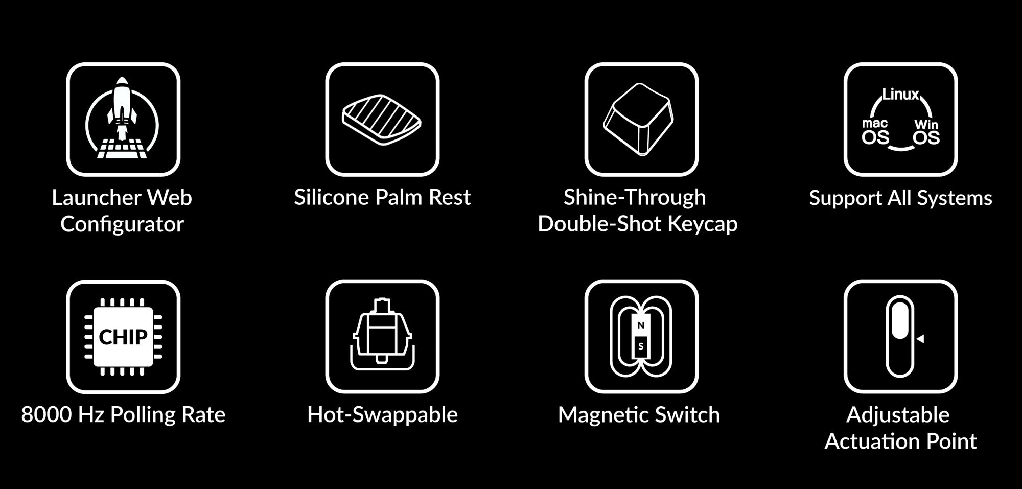 Keychron C0 HE One-Handed 8K Keyboard MKCI2ZNCSW |78794|