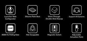 Keychron C0 HE One-Handed 8K Keyboard MKCI2ZNCSW |78794|