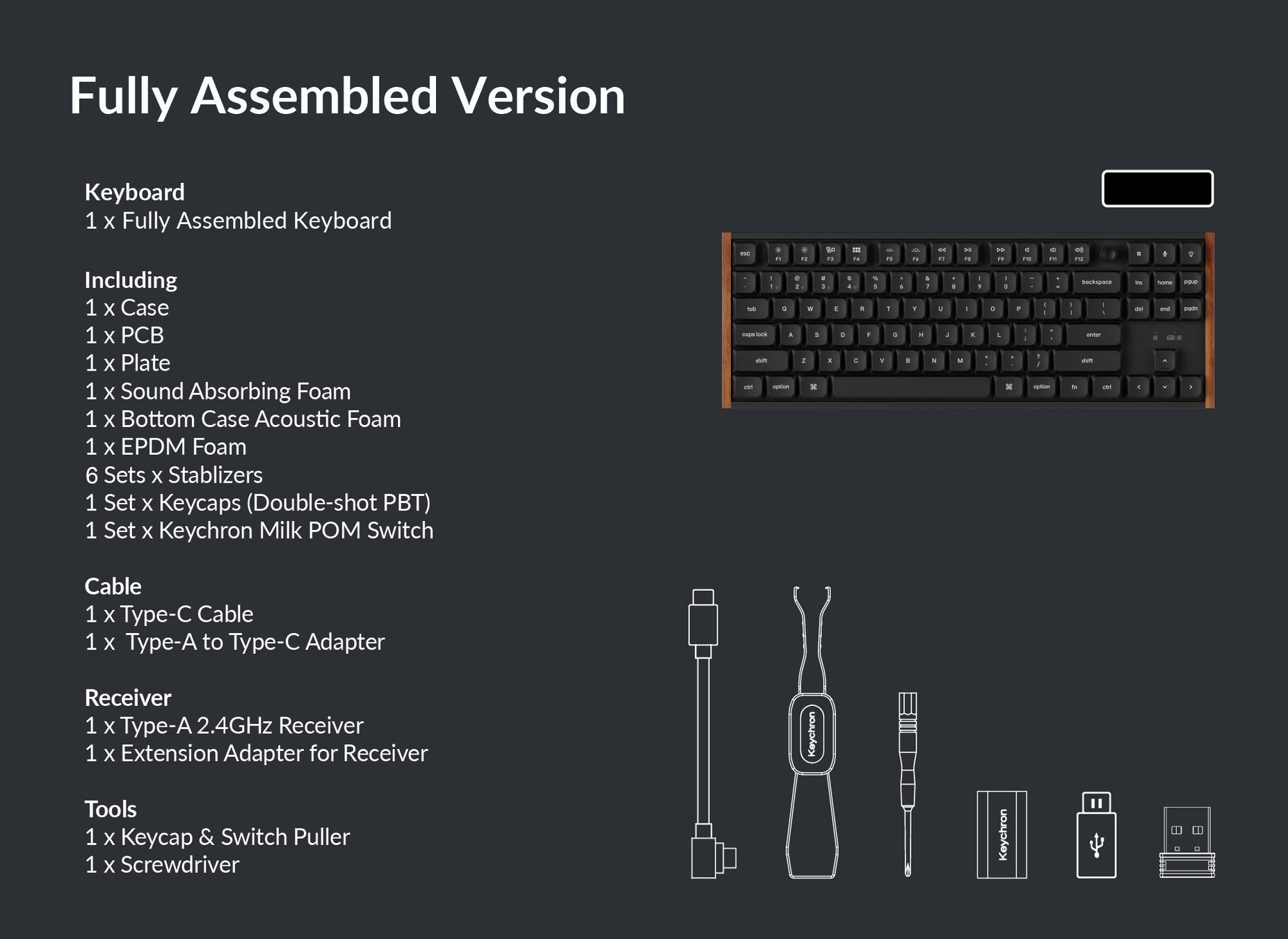 Keychron K1 Ultra 8K TKL Low Profile Wireless Keyboard MKFGSVTOQW |79970|