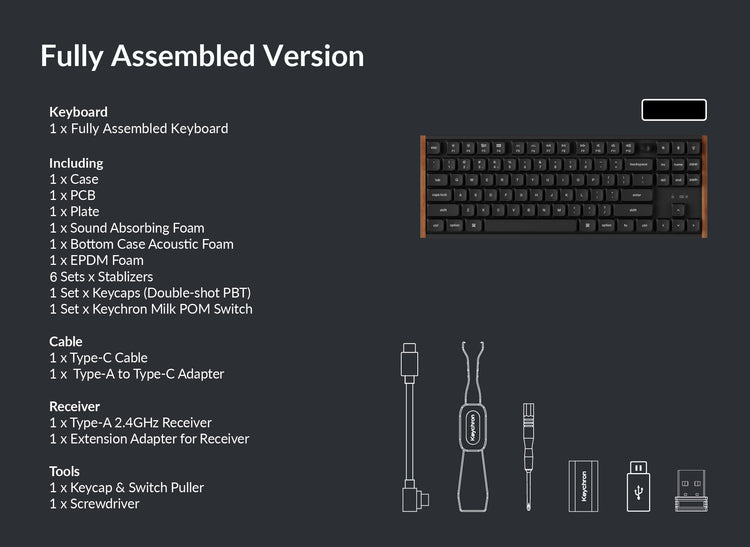Keychron K1 Ultra 8K TKL Low Profile Wireless Keyboard MKFGSVTOQW |79970|