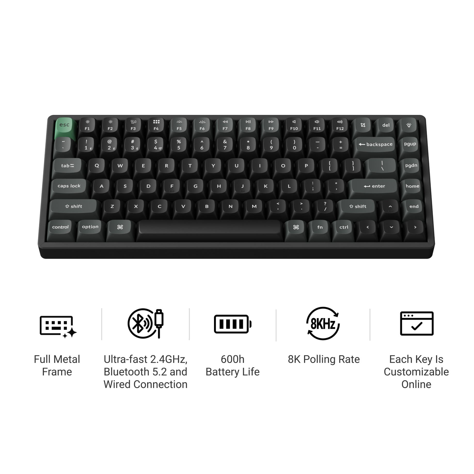 Keychron K2 Ultra 8K 75% Wireless Keyboard MK2MNNRTJQ |79789|