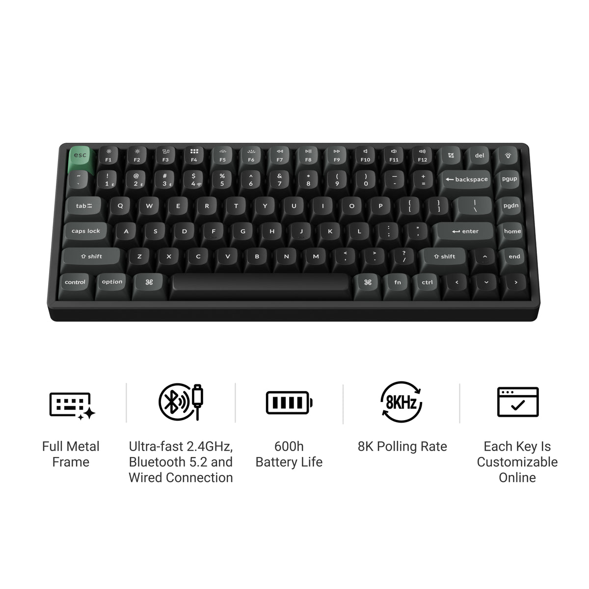 Keychron K2 Ultra 8K 75% Wireless Keyboard MK2MNNRTJQ |79789|