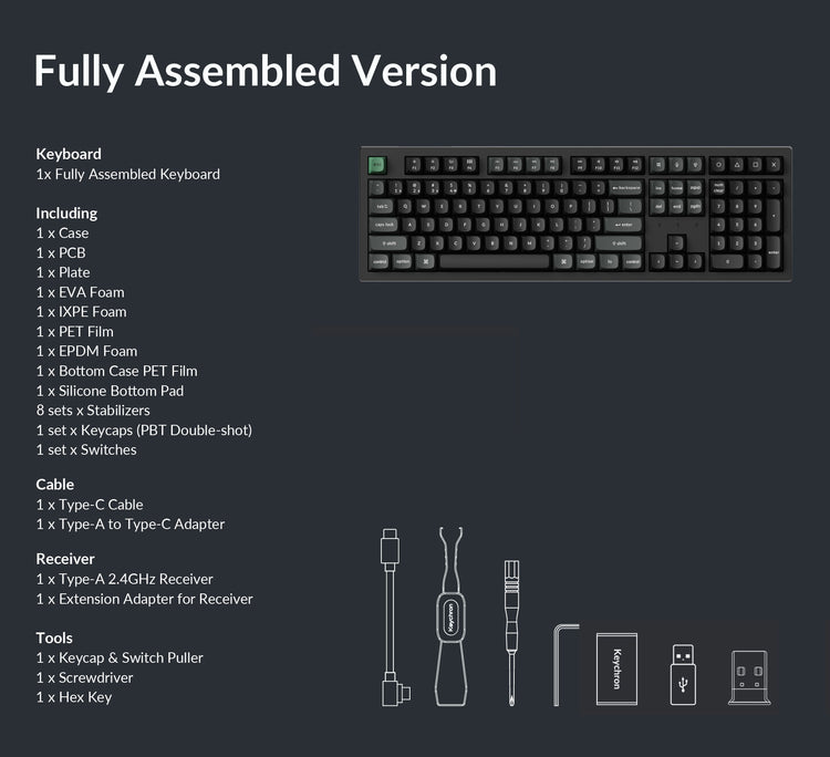 Keychron K10 Ultra 8K 96% Wireless Mechanical Keyboard MK0HS3FPYN |79859|