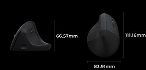 Keychron BM27 Silent 3212 Space Grey Wireless Vertical Mouse MK8NDRI9SQ |79959|