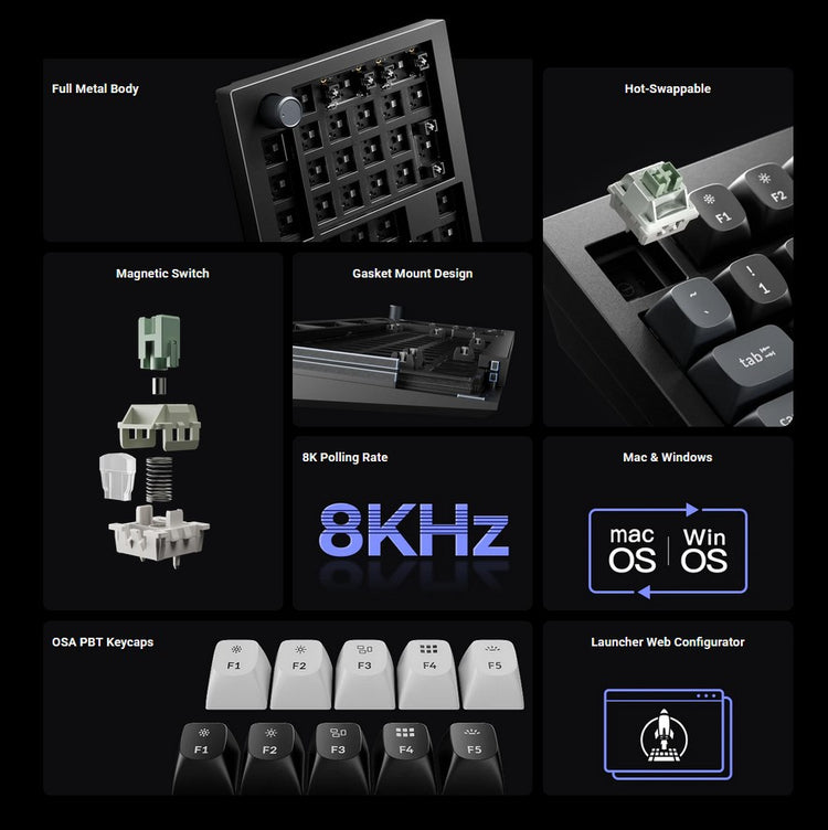 Keychron Q5 HE TMR * 8K Aluminum 96% Keyboard MKR57JC0FJ |79064|