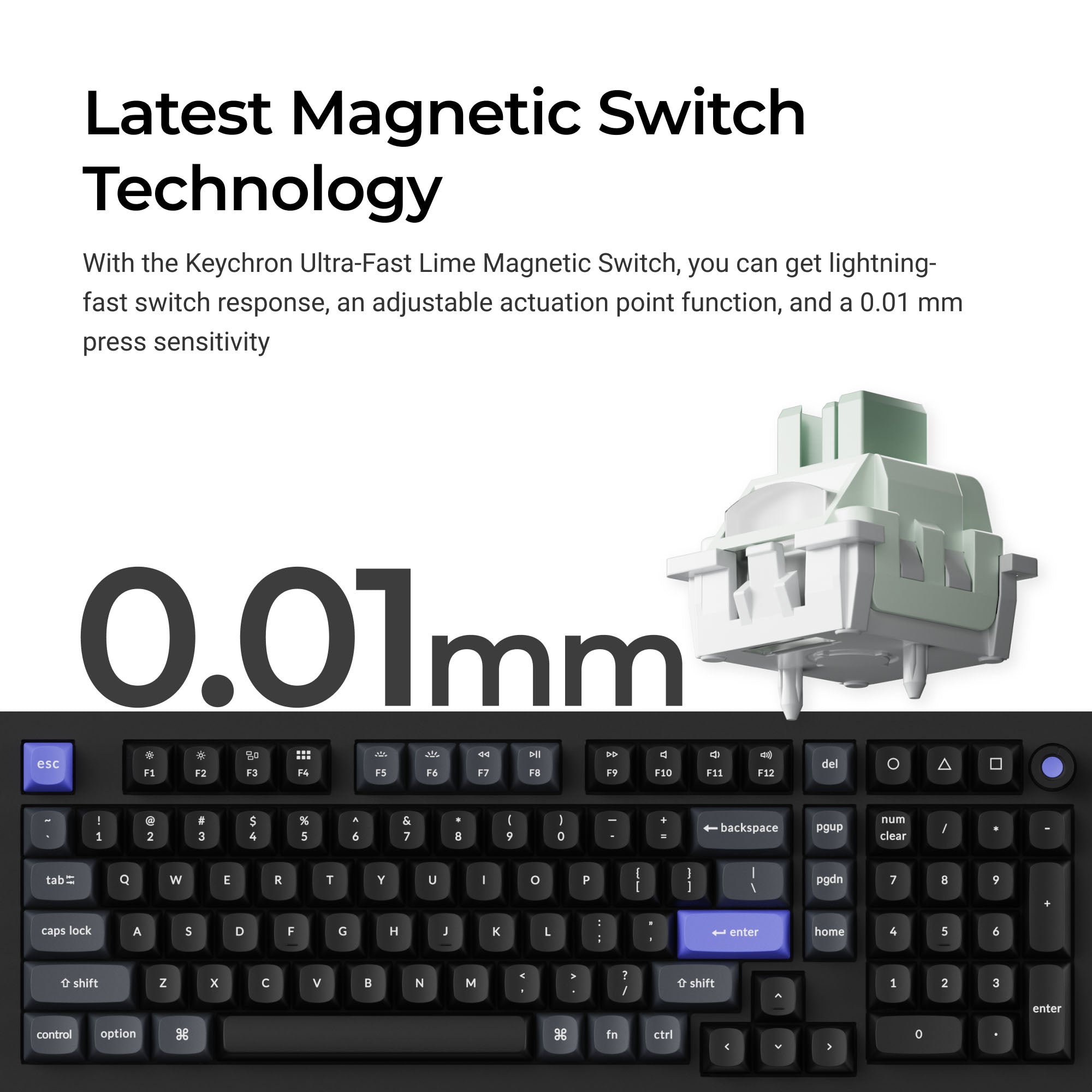 Keychron Q5 HE TMR * 8K Aluminum 96% Keyboard MKR57JC0FJ |79067|