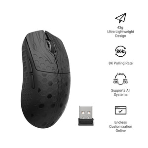 Keychron G5 3950 Black 8K Wireless Mouse MKKB3YBKD0 |79167|