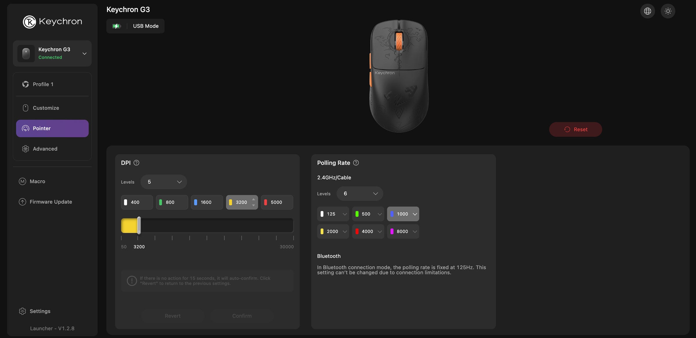 Keychron G3 3950 * 8K Wireless Mouse MKIX8HEI5B |79344|